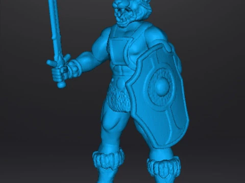 GALAXY WARRIORS TIGER MAN MINIATURE MODEL FIGURE FOR FANTASY GAMES RPG DND 3D Print Model