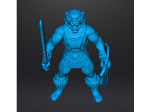GALAXY WARRIORS TIGER MAN MINIATURE MODEL FIGURE FOR FANTASY GAMES RPG DND 3Dプリントモデル