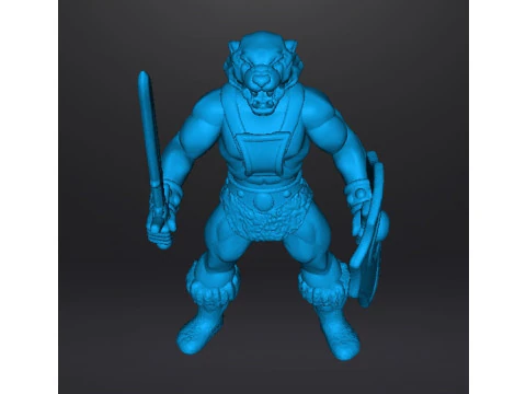 GALAXY WARRIORS TIGER MAN MINIATURE MODEL FIGURE FOR FANTASY GAMES RPG DND 3D Print Model