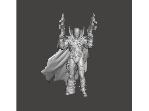 SPAWN COMMANDO MINIATURE MODEL FOR FANTASY SCIFI OR SUPERHERO GAMES RPG DND 3Dプリントモデル
