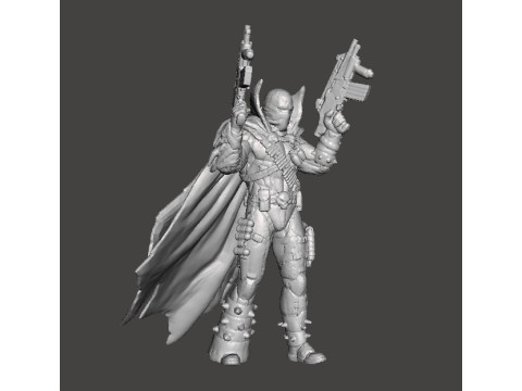 SPAWN COMMANDO MINIATURE MODEL FOR FANTASY SCIFI OR SUPERHERO GAMES RPG DND Model Cetak 3D