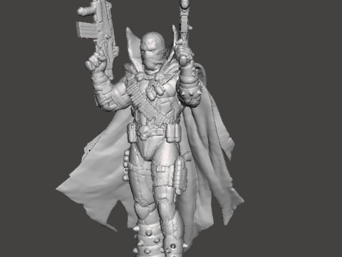 SPAWN COMMANDO MINIATURE MODEL FOR FANTASY SCIFI OR SUPERHERO GAMES RPG DND Model Cetak 3D