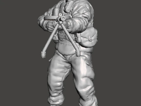 TACHANKA OPERATOR MINIATURE MODEL FOR SCIFI OR WARGAMES RPG DND 3D Print Model