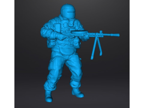 TACHANKA OPERATOR MINIATURE MODEL FOR SCIFI OR WARGAMES RPG DND 3D Print Model