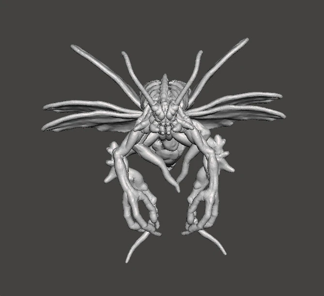 RE4 MODELLO IN MINIATURA DI MOSTRO VOLANTE NOVISTADOR PER GIOCHI HORROR O FANTASY RPG DND Modello di stampa 3D .c4d .max .obj .3ds .fbx .stl .blend 