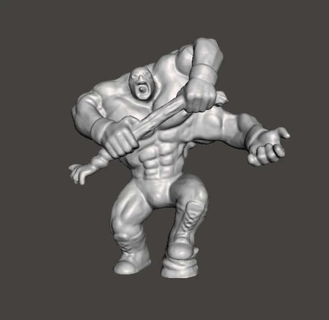MUTANT LUCHADOR WRESTLER MINIATURE MODEL FIGURE FOR FANTASY HORROR GAMES RPG DND 3D Print Model .c4d .max .obj .3ds .fbx .stl .blend 