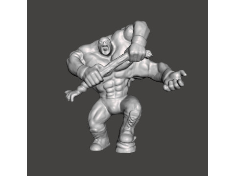 MUTANT LUCHADOR WRESTLER MINIATURE MODEL FIGURE FOR FANTASY HORROR GAMES RPG DND 3Dプリントモデル