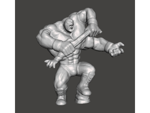 MUTANT LUCHADOR WRESTLER MINIATURE MODEL FIGURE FOR FANTASY HORROR GAMES RPG DND 3D Принт Модель