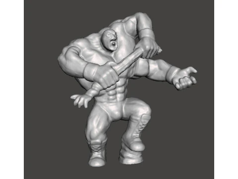 MUTANT LUCHADOR WRESTLER MINIATURE MODEL FIGURE FOR FANTASY HORROR GAMES RPG DND 3D Print Model