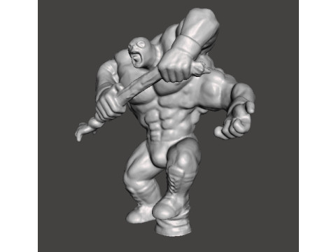 MUTANT LUCHADOR WRESTLER MINIATURE MODEL FIGURE FOR FANTASY HORROR GAMES RPG DND 3D Принт Модель