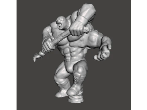 MUTANT LUCHADOR WRESTLER MINIATURE MODEL FIGURE FOR FANTASY HORROR GAMES RPG DND 3D Print Model