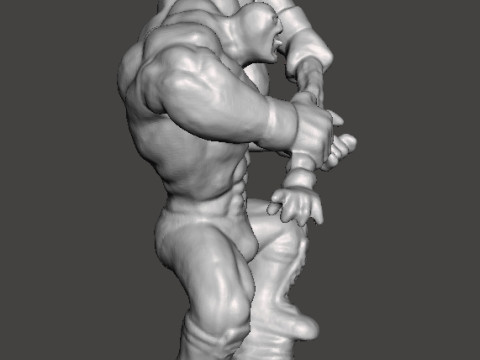 MUTANT LUCHADOR WRESTLER MINIATURE MODEL FIGURE FOR FANTASY HORROR GAMES RPG DND 3D Принт Модель
