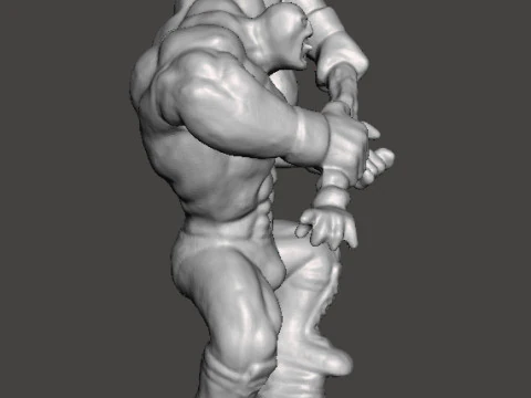 MUTANT LUCHADOR WRESTLER MINIATURE MODEL FIGURE FOR FANTASY HORROR GAMES RPG DND 3D Print Model