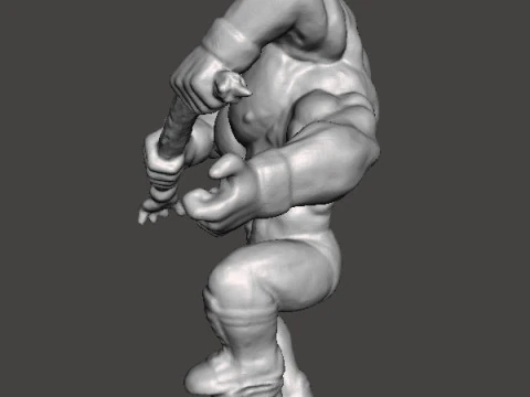 MUTANT LUCHADOR WRESTLER MINIATURE MODEL FIGURE FOR FANTASY HORROR GAMES RPG DND 3D Print Model