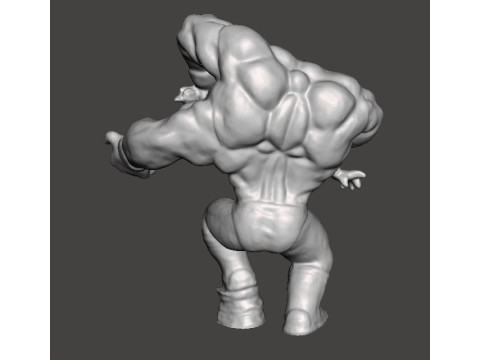 MUTANT LUCHADOR WRESTLER MINIATURE MODEL FIGURE FOR FANTASY HORROR GAMES RPG DND 3D Принт Модель