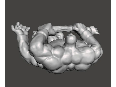 MUTANT LUCHADOR WRESTLER MINIATURE MODEL FIGURE FOR FANTASY HORROR GAMES RPG DND 3D Print Model