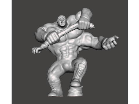 MUTANT LUCHADOR WRESTLER MINIATURE MODEL FIGURE FOR FANTASY HORROR GAMES RPG DND 3D Принт Модель