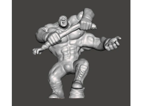 MUTANT LUCHADOR WRESTLER MINIATURE MODEL FIGURE FOR FANTASY HORROR GAMES RPG DND 3D Print Model