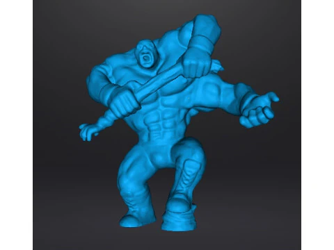 MUTANT LUCHADOR WRESTLER MINIATURE MODEL FIGURE FOR FANTASY HORROR GAMES RPG DND 3D Print Model
