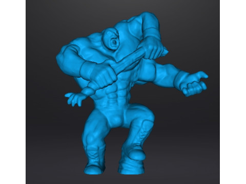 MUTANT LUCHADOR WRESTLER MINIATURE MODEL FIGURE FOR FANTASY HORROR GAMES RPG DND 3D Принт Модель