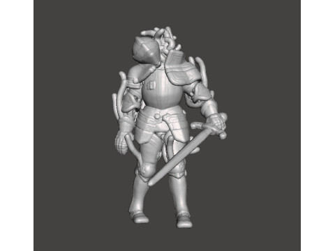 RE4 ARMOR KNIGHT PLAGA MINIATURE MODEL FOR HORROR OR FANTASY GAMES RPG DND 3D Print Model