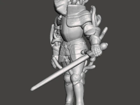 RE4 ARMOR KNIGHT PLAGA MINIATURE MODEL FOR HORROR OR FANTASY GAMES RPG DND 3D Print Model