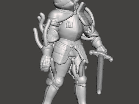 RE4 ARMOR KNIGHT PLAGA MINIATURE MODEL FOR HORROR OR FANTASY GAMES RPG DND Model Cetak 3D