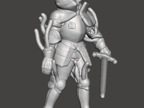 RE4 ARMOR KNIGHT PLAGA MINIATURE MODEL FOR HORROR OR FANTASY GAMES RPG DND 3D Print Model