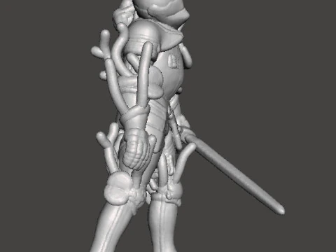 RE4 ARMOR KNIGHT PLAGA MINIATURE MODEL FOR HORROR OR FANTASY GAMES RPG DND 3D Print Model