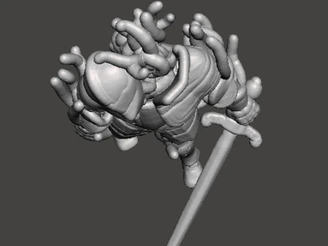 RE4 ARMOR KNIGHT PLAGA MINIATURE MODEL FOR HORROR OR FANTASY GAMES RPG DND 3D Print Model
