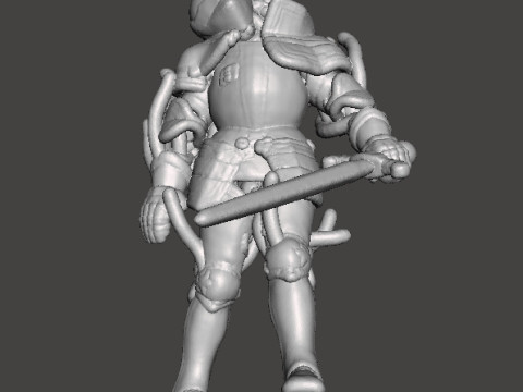 RE4 ARMOR KNIGHT PLAGA MINIATURE MODEL FOR HORROR OR FANTASY GAMES RPG DND Model Cetak 3D