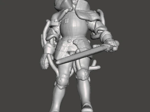 RE4 ARMOR KNIGHT PLAGA MINIATURE MODEL FOR HORROR OR FANTASY GAMES RPG DND 3D Print Model