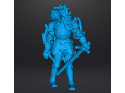 RE4 ARMOR KNIGHT PLAGA MINIATURE MODEL FOR HORROR OR FANTASY GAMES RPG DND Model Cetak 3D