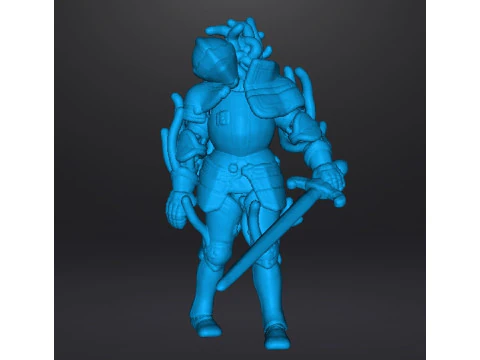 RE4 ARMOR KNIGHT PLAGA MINIATURE MODEL FOR HORROR OR FANTASY GAMES RPG DND 3D Print Model