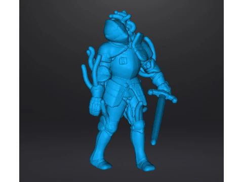 RE4 ARMOR KNIGHT PLAGA MINIATURE MODEL FOR HORROR OR FANTASY GAMES RPG DND 3D Print Model