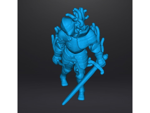 RE4 ARMOR KNIGHT PLAGA MINIATURE MODEL FOR HORROR OR FANTASY GAMES RPG DND Model Cetak 3D