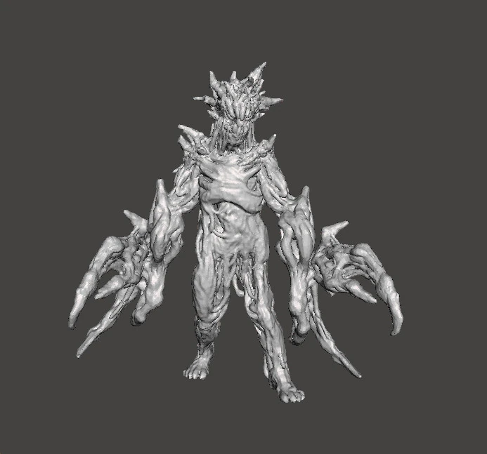 RE7 DOUBLE BLADE MOLDED MONSTER MINIATURE MODEL FOR HORROR OR FANTASY GAMES RPG DND 3D Print Model .c4d .max .obj .3ds .fbx .stl .blend 