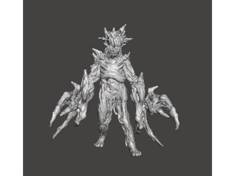 RE7 DOUBLE BLADE MOLDED MONSTER MINIATURE MODEL FOR HORROR OR FANTASY GAMES RPG DND 3Dプリントモデル