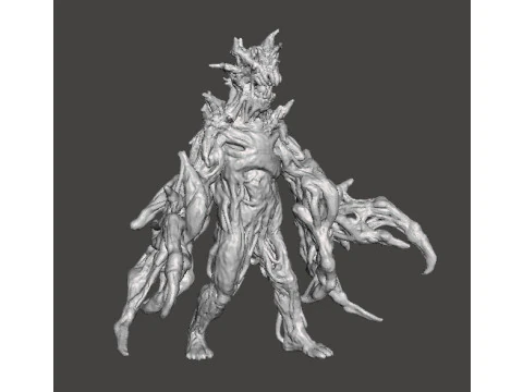 RE7 DOUBLE BLADE MOLDED MONSTER MINIATURE MODEL FOR HORROR OR FANTASY GAMES RPG DND 3D Print Model
