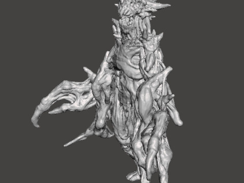 RE7 DOUBLE BLADE MOLDED MONSTER MINIATURE MODEL FOR HORROR OR FANTASY GAMES RPG DND 3D Print Model