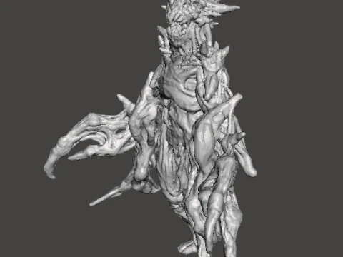 RE7 DOUBLE BLADE MOLDED MONSTER MINIATURE MODEL FOR HORROR OR FANTASY GAMES RPG DND 3D Print Model