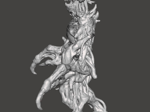 RE7 DOUBLE BLADE MOLDED MONSTER MINIATURE MODEL FOR HORROR OR FANTASY GAMES RPG DND 3D Print Model