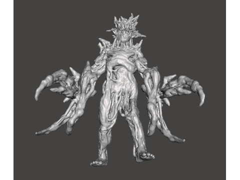 RE7 DOUBLE BLADE MOLDED MONSTER MINIATURE MODEL FOR HORROR OR FANTASY GAMES RPG DND 3D Print Model