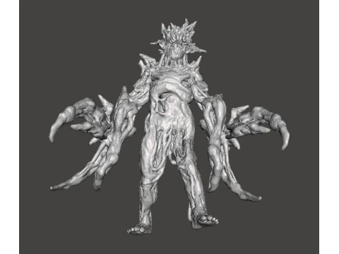 RE7 DOUBLE BLADE MOLDED MONSTER MINIATURE MODEL FOR HORROR OR FANTASY GAMES RPG DND 3D Print Model