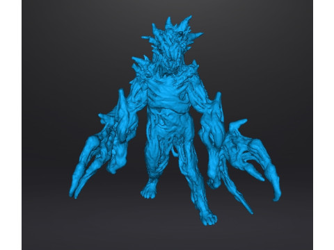 RE7 DOUBLE BLADE MOLDED MONSTER MINIATURE MODEL FOR HORROR OR FANTASY GAMES RPG DND 3D Print Model