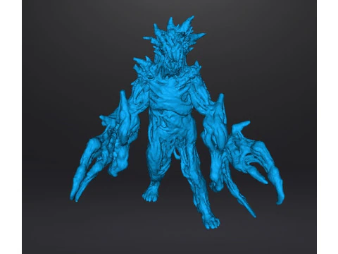 RE7 DOUBLE BLADE MOLDED MONSTER MINIATURE MODEL FOR HORROR OR FANTASY GAMES RPG DND 3D Print Model