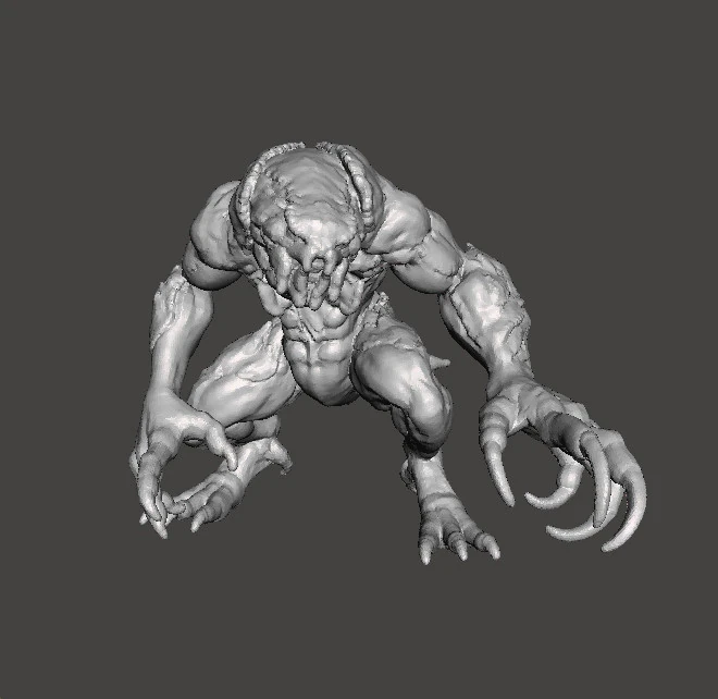 RE3 HUNTER BETA MONSTER MINIATURE MODEL FOR HORROR OR FANTASY GAMES RPG DND 3D Print Model .c4d .max .obj .3ds .fbx .stl .blend 