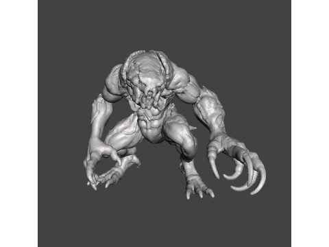 RE3 HUNTER BETA MONSTER MINIATURE MODEL FOR HORROR OR FANTASY GAMES RPG DND 3D 打印模型