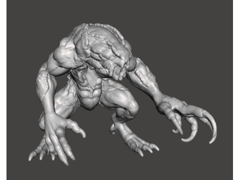 RE3 HUNTER BETA MONSTER MINIATURE MODEL FOR HORROR OR FANTASY GAMES RPG DND 3D 打印模型