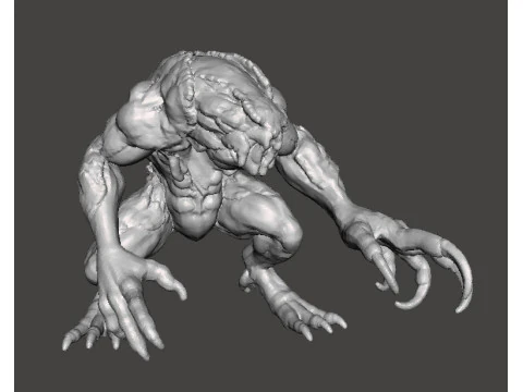 RE3 HUNTER BETA MONSTER MINIATURE MODEL FOR HORROR OR FANTASY GAMES RPG DND 3D Print Model